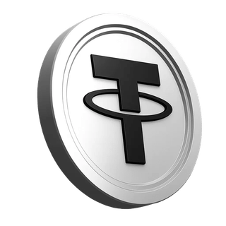 Tether USDT érmét ábrázoló grafika a platform információs részében
